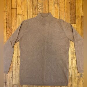 Women's Tan Turtleneck Sweater Metric Knits
